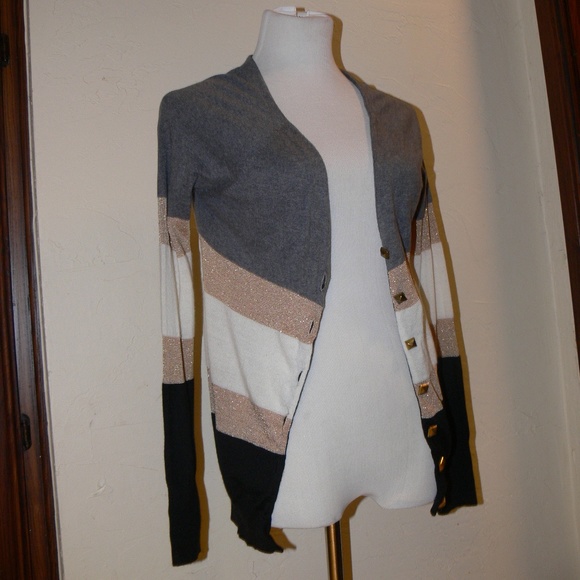 Camellia Stripe Cardigan Sweater - Picture 1 of 7